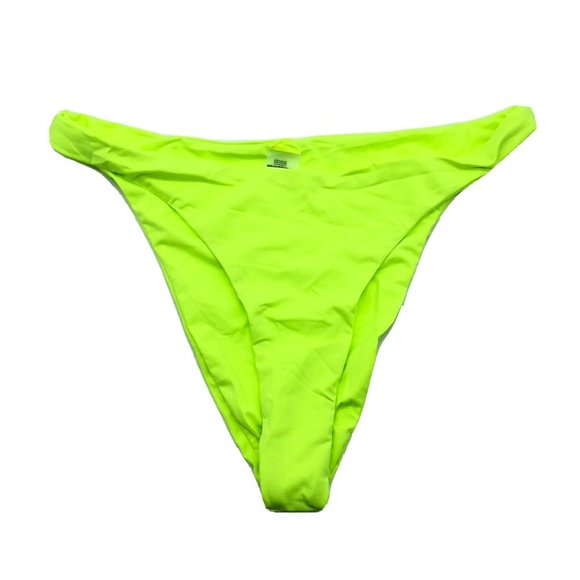 Good American Better Cheeky Bikini Bottom Stretch Neon Yellow 3 US L - Picture 1 of 3